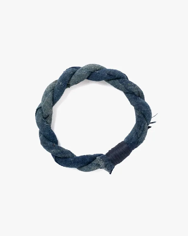 Boet x Kiriko Bracelet, Faded Indigo with Blue Thread sold by Kiriko