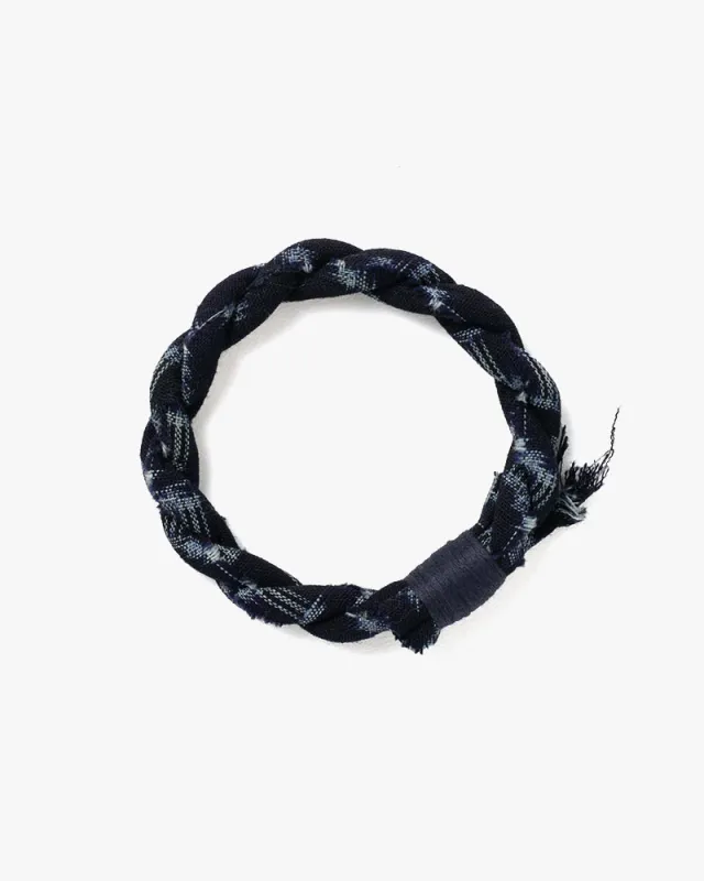Boet x Kiriko Bracelet, Dark Indigo with Light Blue Kasuri - C sold by Kiriko