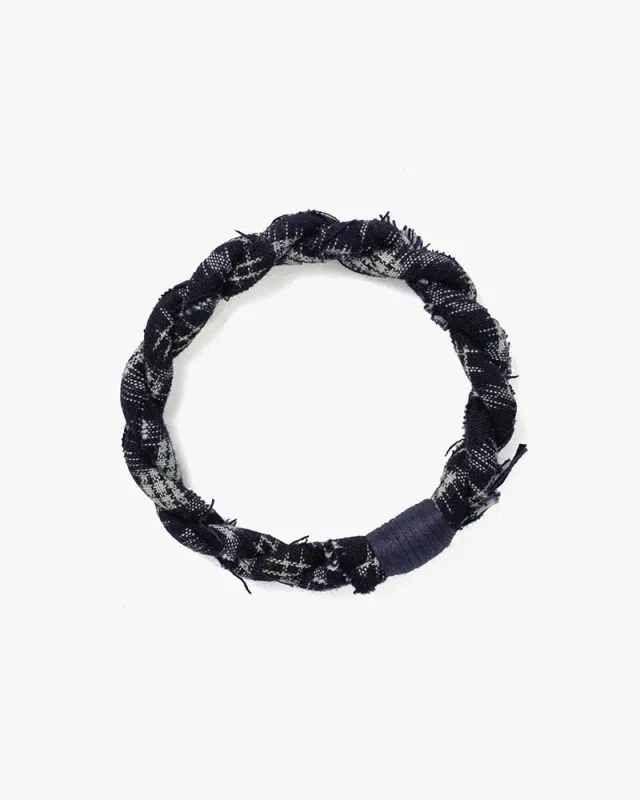 Boet x Kiriko Bracelet, Dark Indigo with White Kasuri sold by Kiriko