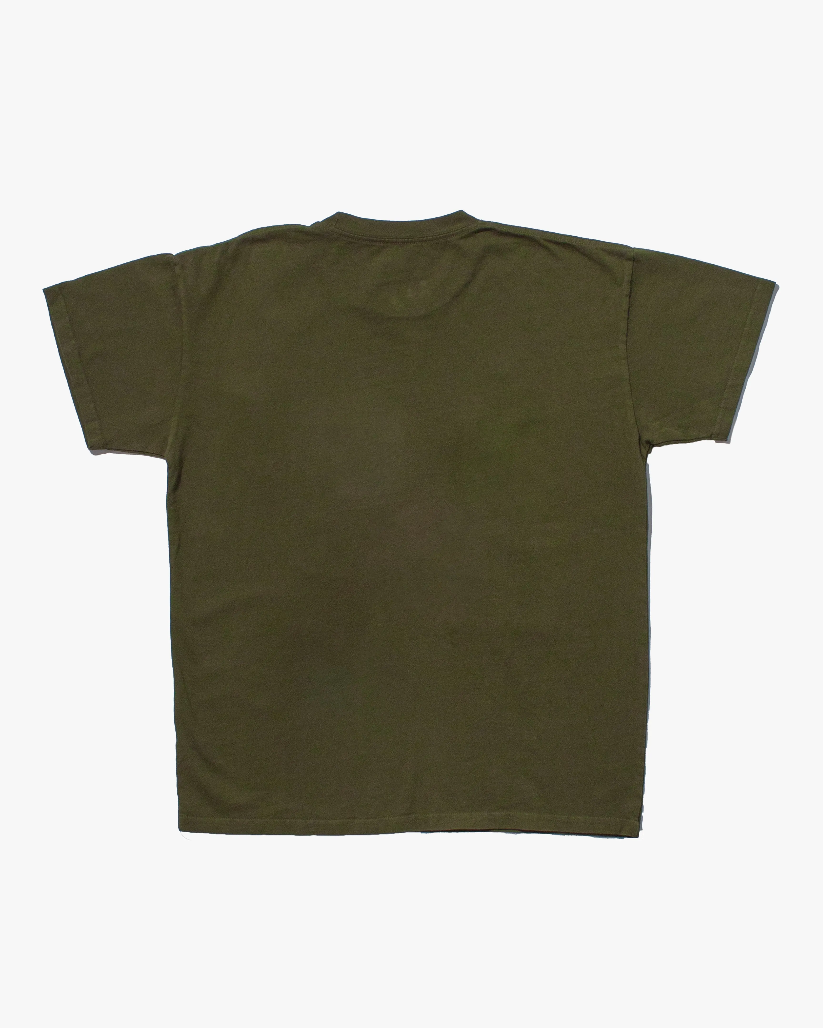 Patched Tee, Green with White Sashiko and Seigaiha sold by Kiriko product image thumbnail 3