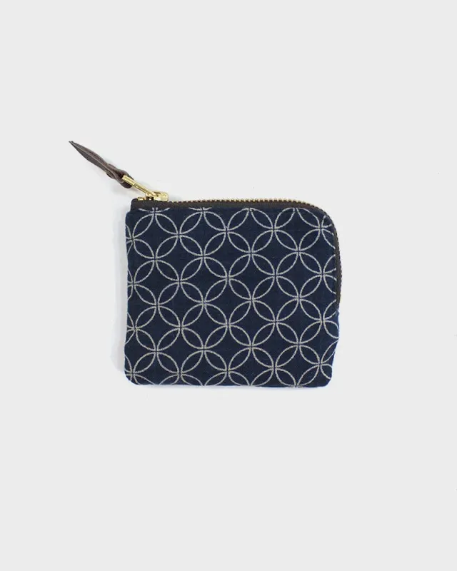 Kiriko Original, Zipper Wallet, Indigo Shippou sold by Kiriko