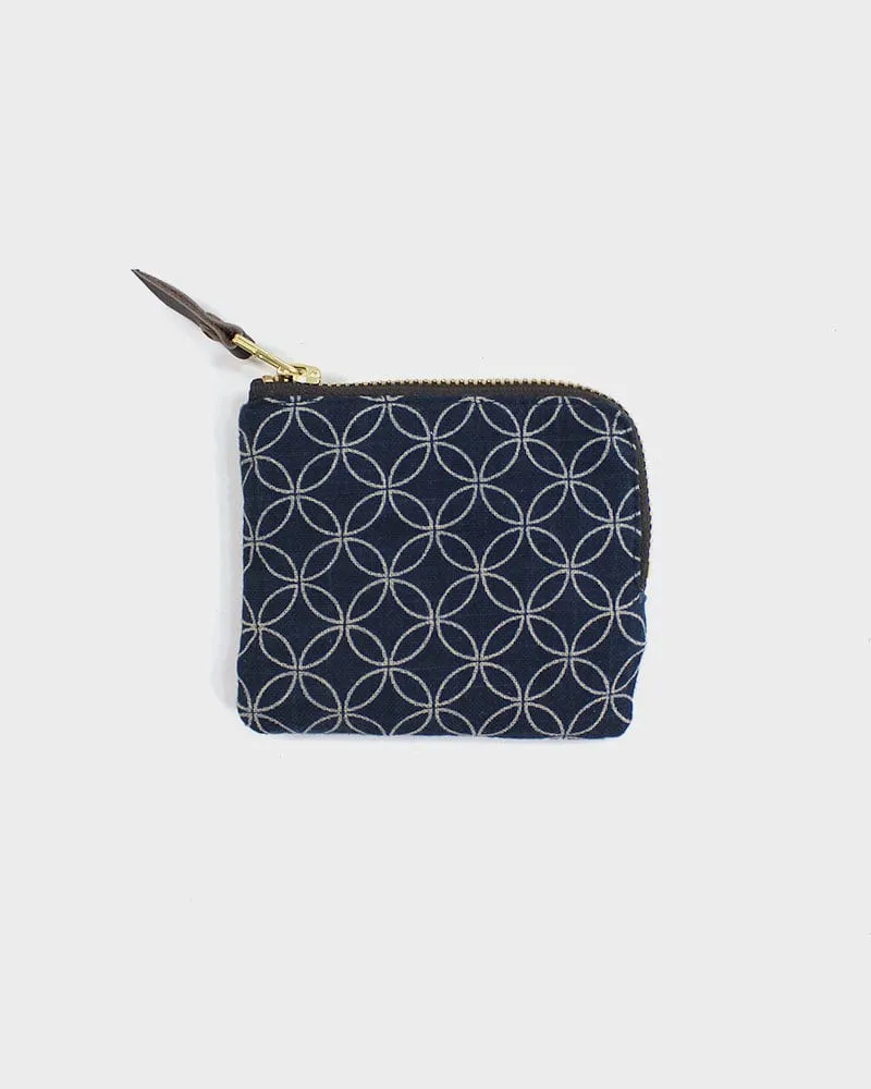 Kiriko Original, Zipper Wallet, Indigo Shippou sold by Kiriko