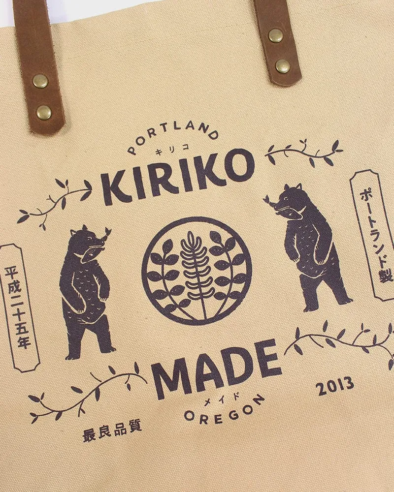 Kiriko Original Tote, Small, Canvas, Natural Bear sold by Kiriko product image thumbnail 3