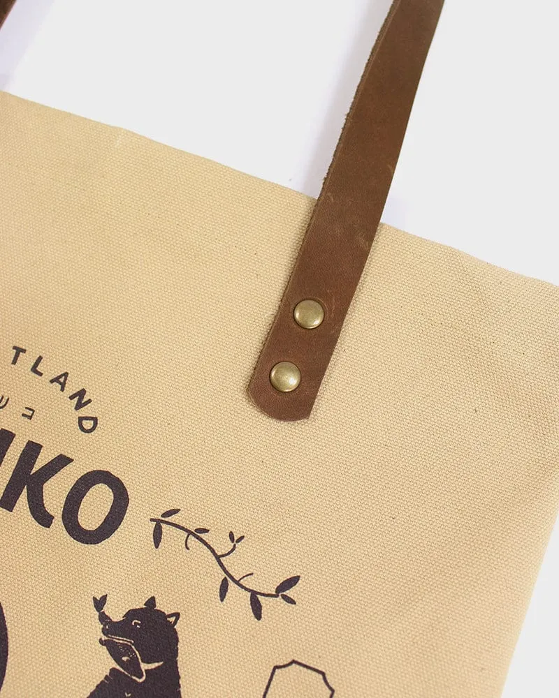 Kiriko Original Tote, Small, Canvas, Natural Bear sold by Kiriko product image thumbnail 4