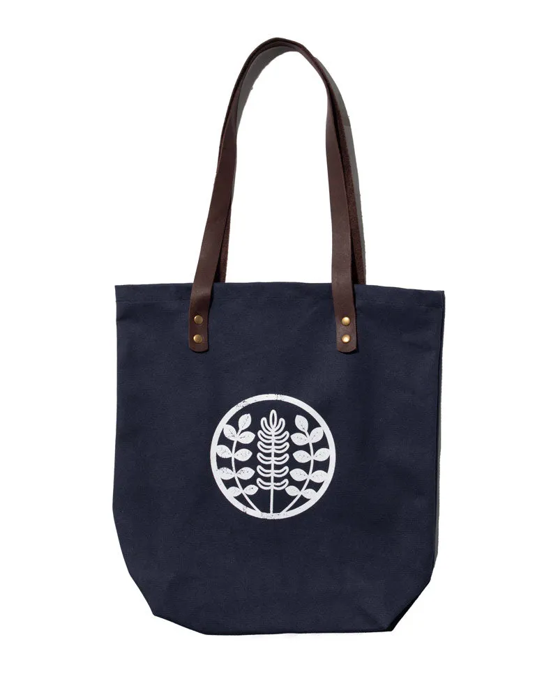 Kiriko Original Tote, Small, Canvas, Navy Logo sold by Kiriko