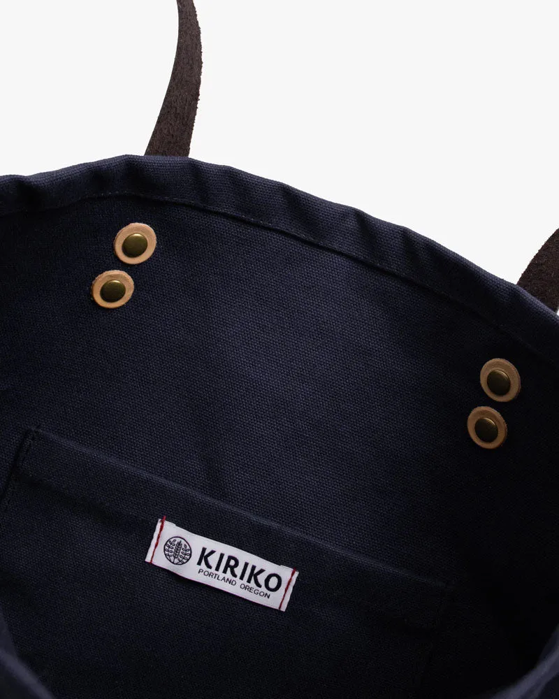 Kiriko Original Tote, Small, Canvas, Navy Logo sold by Kiriko product image thumbnail 4