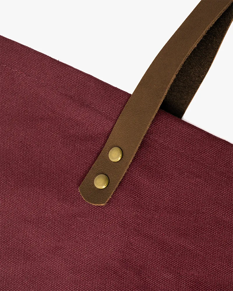 Kiriko Original Tote, Large, Canvas, Brick Red Logo sold by Kiriko product image thumbnail 3