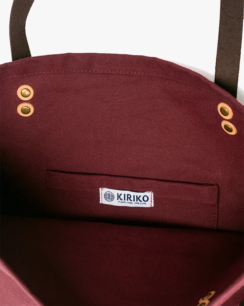 Kiriko Original Tote, Large, Canvas, Brick Red Logo sold by Kiriko product image thumbnail 4