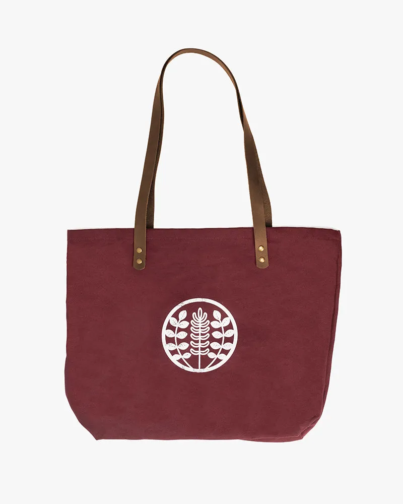 Kiriko Original Tote, Large, Canvas, Brick Red Logo sold by Kiriko