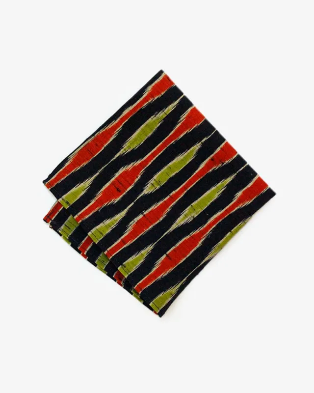 Kiriko Original Pocket Square, Lime and Orange Tachiwaku sold by Kiriko