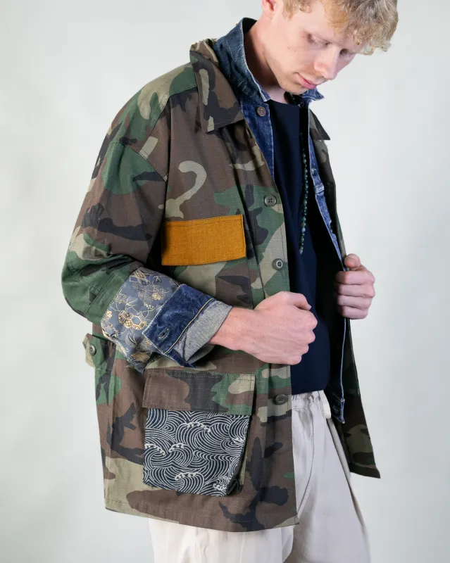 Kiriko Custom Military Jacket, Camo Patched, Yellow Pocket and Nami sold by Kiriko
