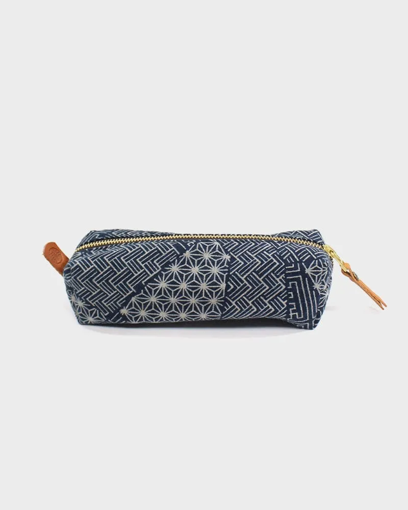 Kiriko Original Pencil Pouch, Indigo Small Multi Pattern sold by Kiriko product image thumbnail 3