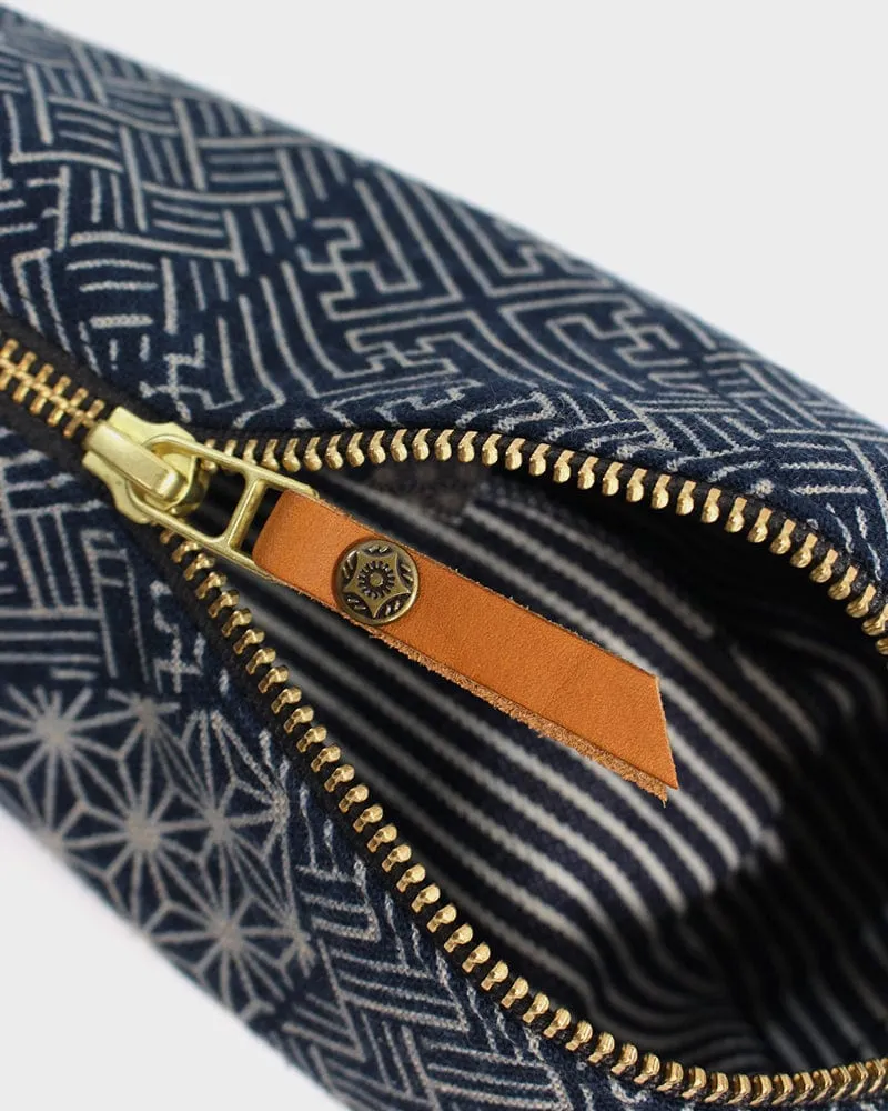 Kiriko Original Pencil Pouch, Indigo Small Multi Pattern sold by Kiriko product image thumbnail 2
