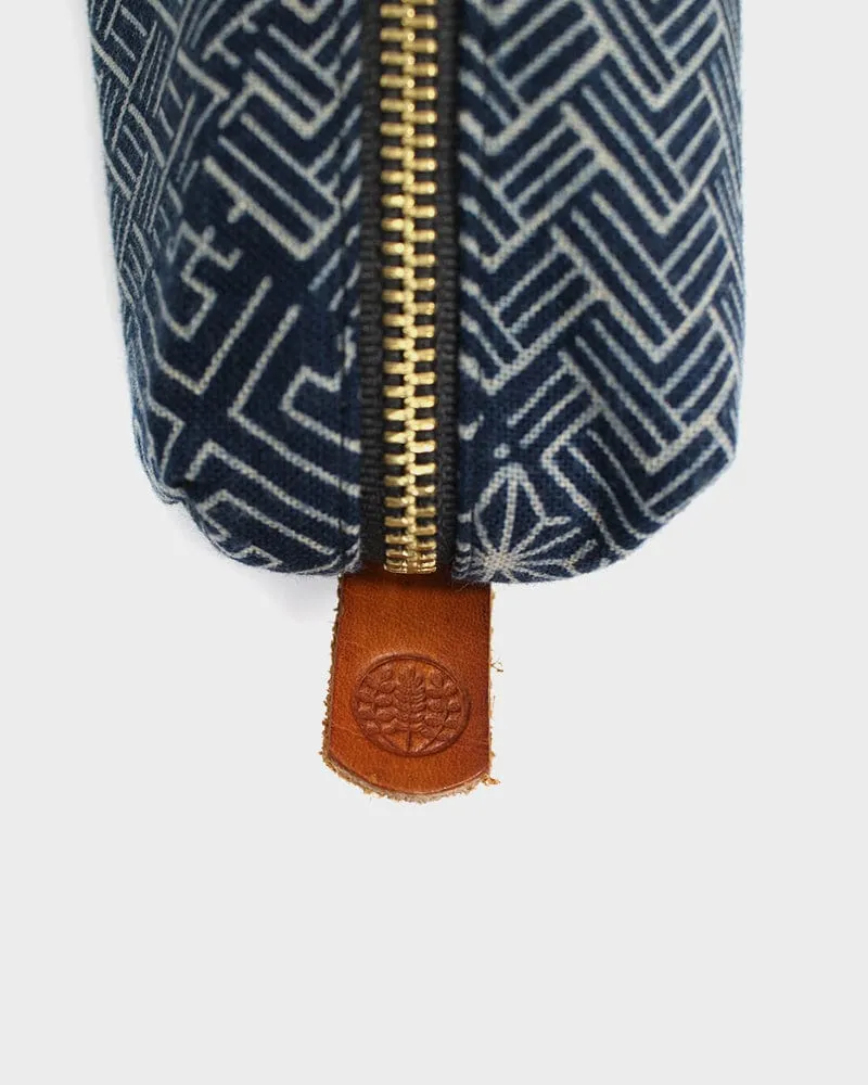 Kiriko Original Pencil Pouch, Indigo Small Multi Pattern sold by Kiriko product image thumbnail 4