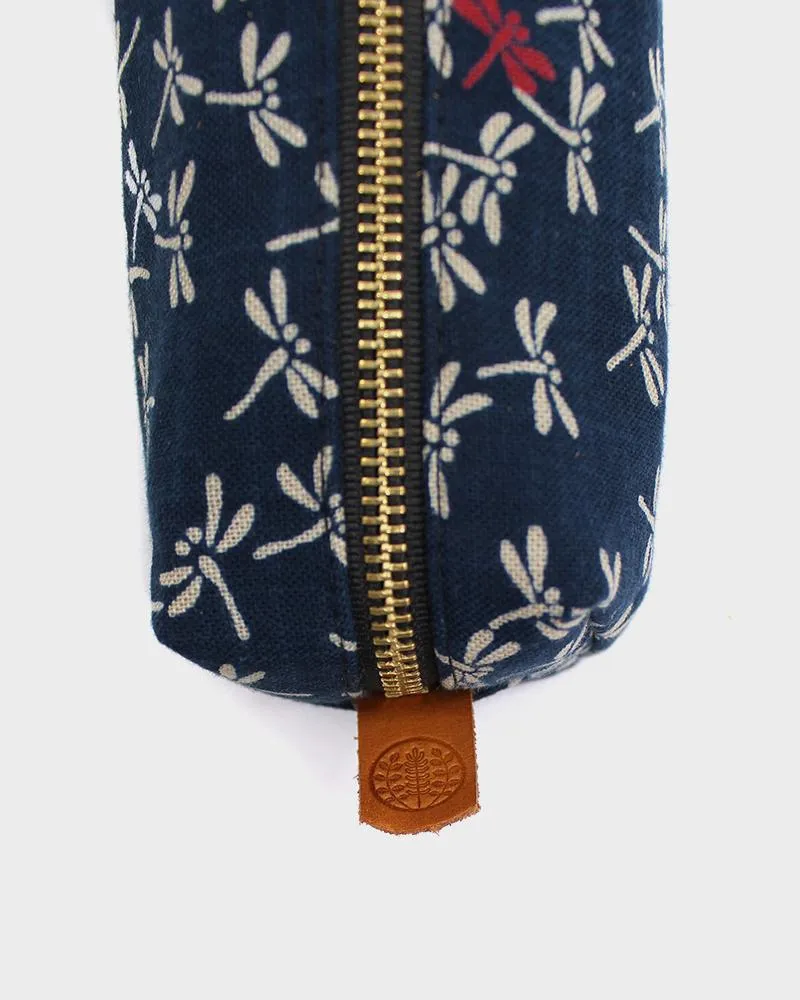 Kiriko Original Pencil Pouch, Indigo and Red Tonbo sold by Kiriko product image thumbnail 4