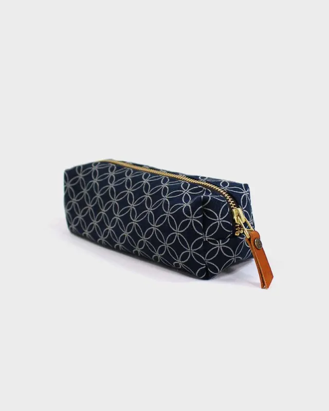 Kiriko Original Pencil Pouch, Indigo Shippou sold by Kiriko
