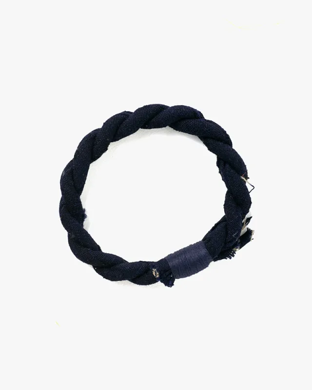Boet x Kiriko Bracelet, Boro, Dark Indigo with White Accents sold by Kiriko