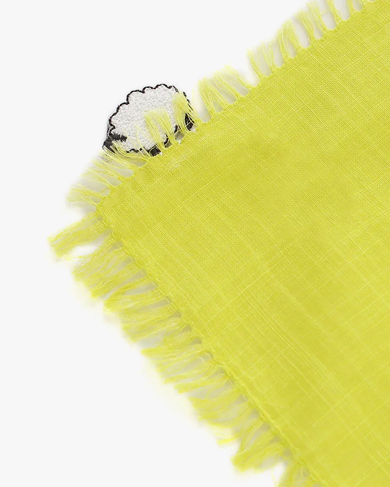 Japanese Handkerchief, Fringed, White Sheep sold by Kiriko product image thumbnail 2