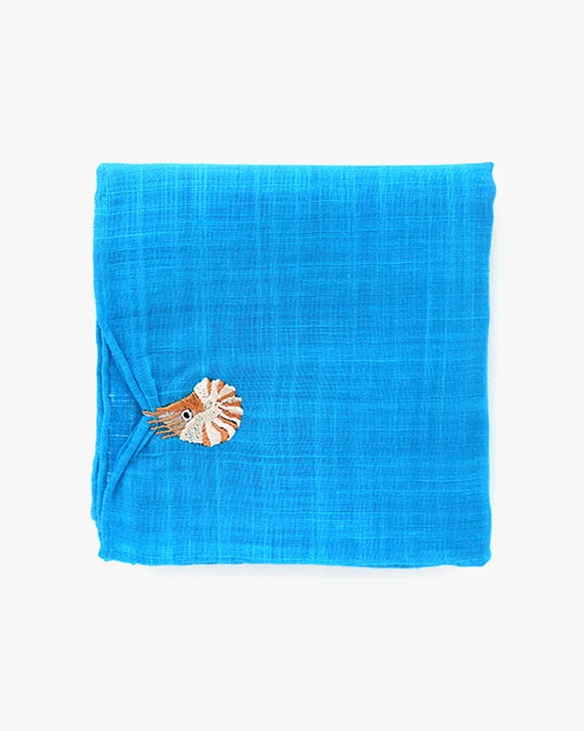 Japanese Handkerchief, Hikkomi, Nautilus sold by Kiriko