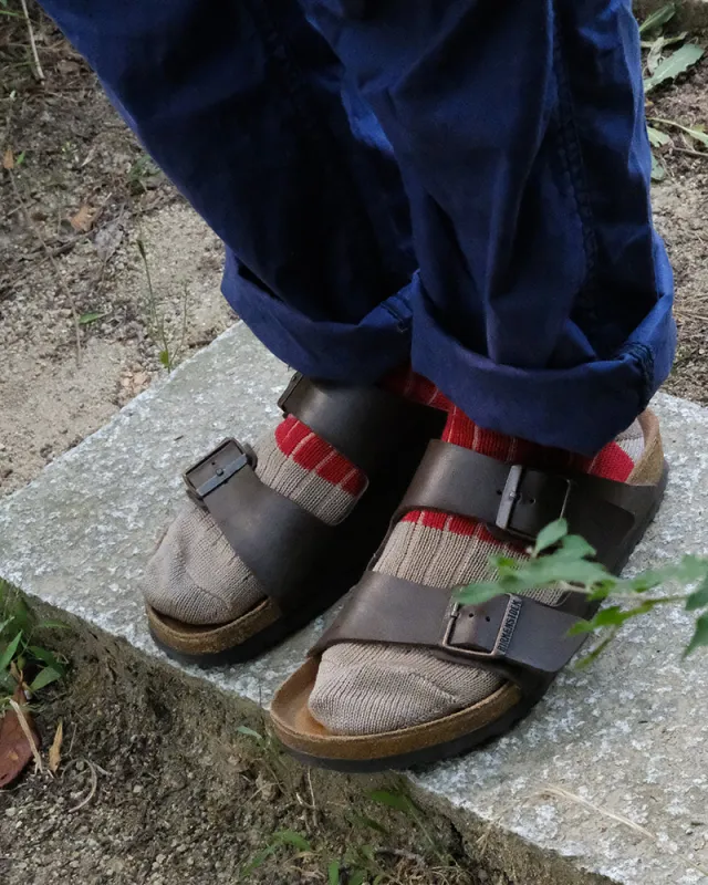 Knitwin, Ankle Socks, Linen and Cotton, Oslo Red sold by Kiriko