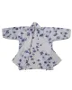 Kiriko Custom, Altered Yukata Jacket, White with Blue Leaves sold by Kiriko