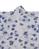 Kiriko Custom, Altered Yukata Jacket, White with Blue Leaves sold by Kiriko