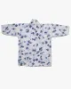 Kiriko Custom, Altered Yukata Jacket, White with Blue Leaves sold by Kiriko