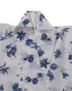 Kiriko Custom, Altered Yukata Jacket, White with Blue Leaves sold by Kiriko