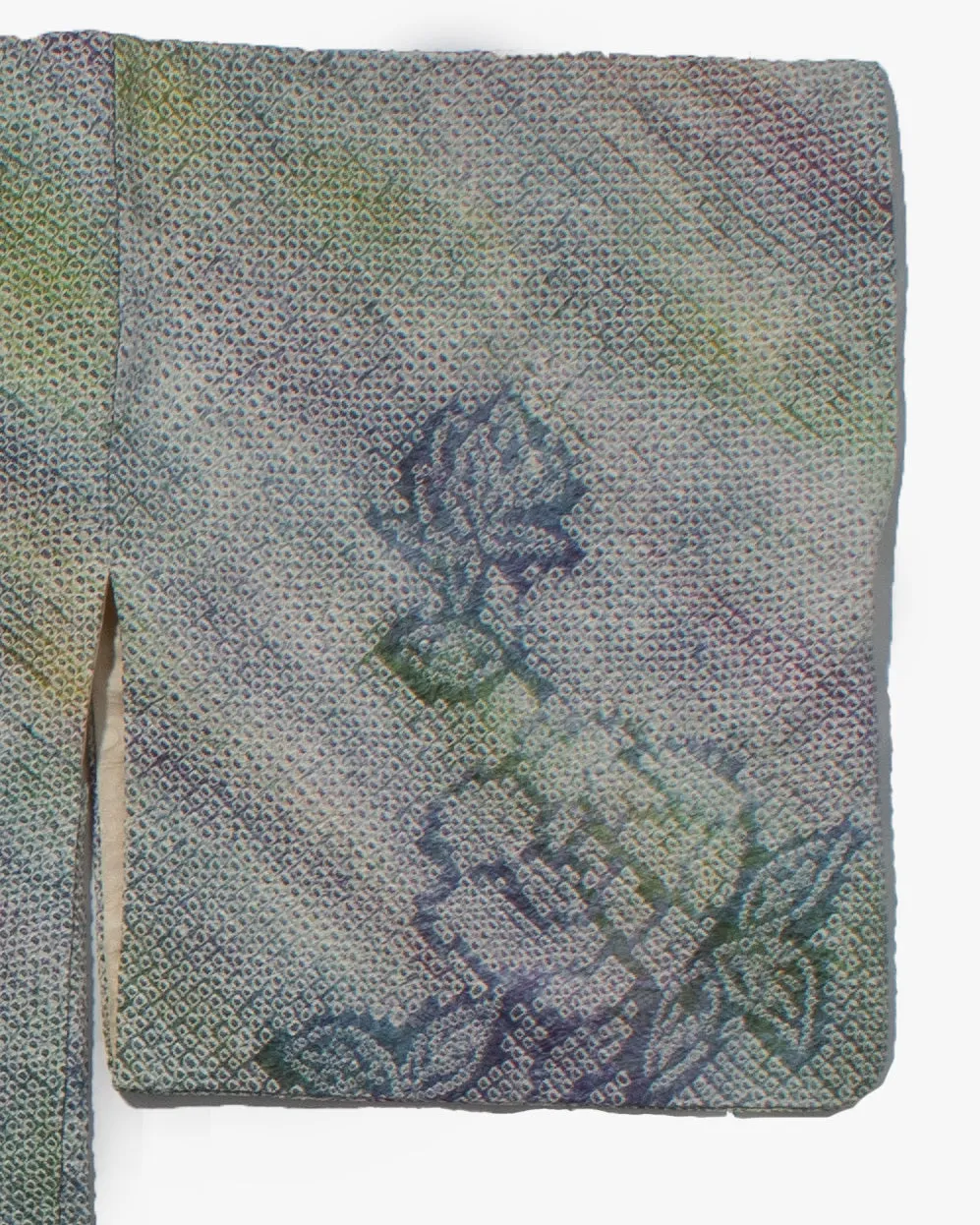 Vintage Haori Jacket, Full Shibori, Cool Gradient with Roses sold by Kiriko product image thumbnail 5