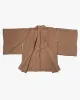 Vintage Haori Jacket, Light Brown with Lines sold by Kiriko