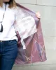 Vintage Haori Jacket, Light Purple with Mauve and Gray Abstract  Leaves sold by Kiriko