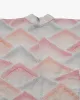 Vintage Haori Jacket, Full Shibori, Pink, Orange, and Gray Mountains sold by Kiriko