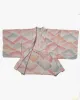 Vintage Haori Jacket, Full Shibori, Pink, Orange, and Gray Mountains sold by Kiriko
