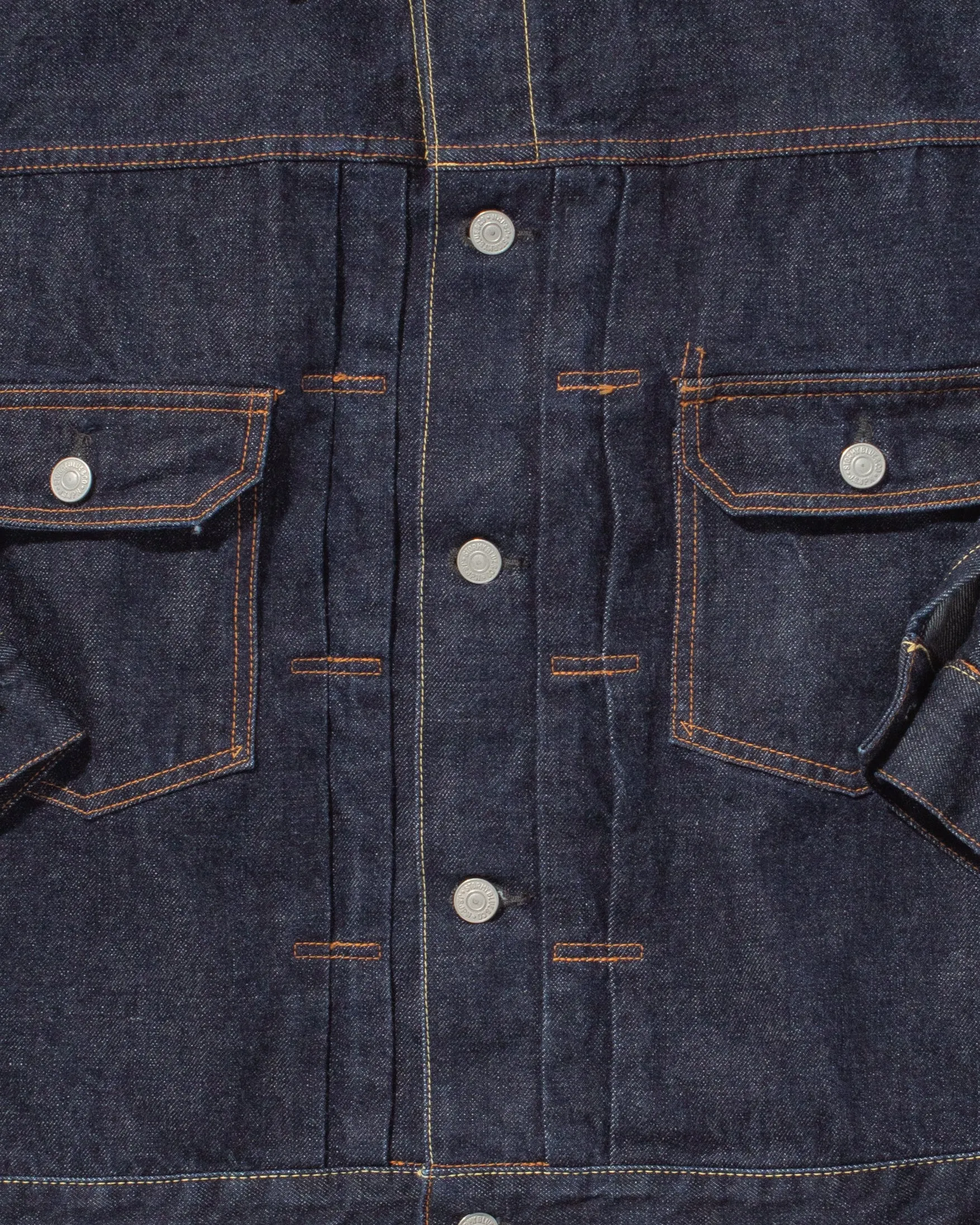Japanese Repro, Pherrow's X Stormy Blue, Type II Selvedge Denim Jacket-40 sold by Kiriko product image thumbnail 5