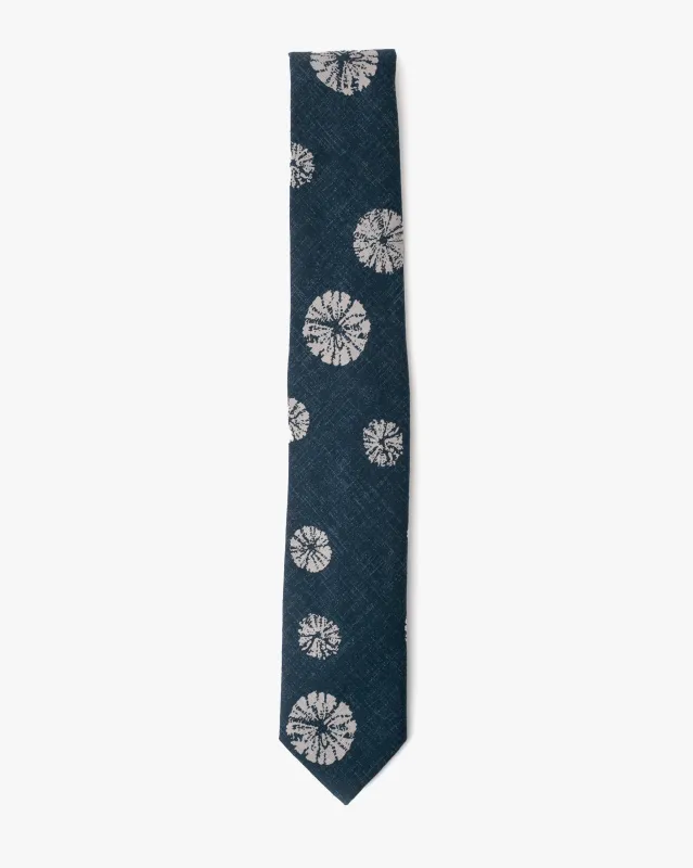 Kiriko Original Tie, Classic, Indigo Kumo Shibori sold by Kiriko