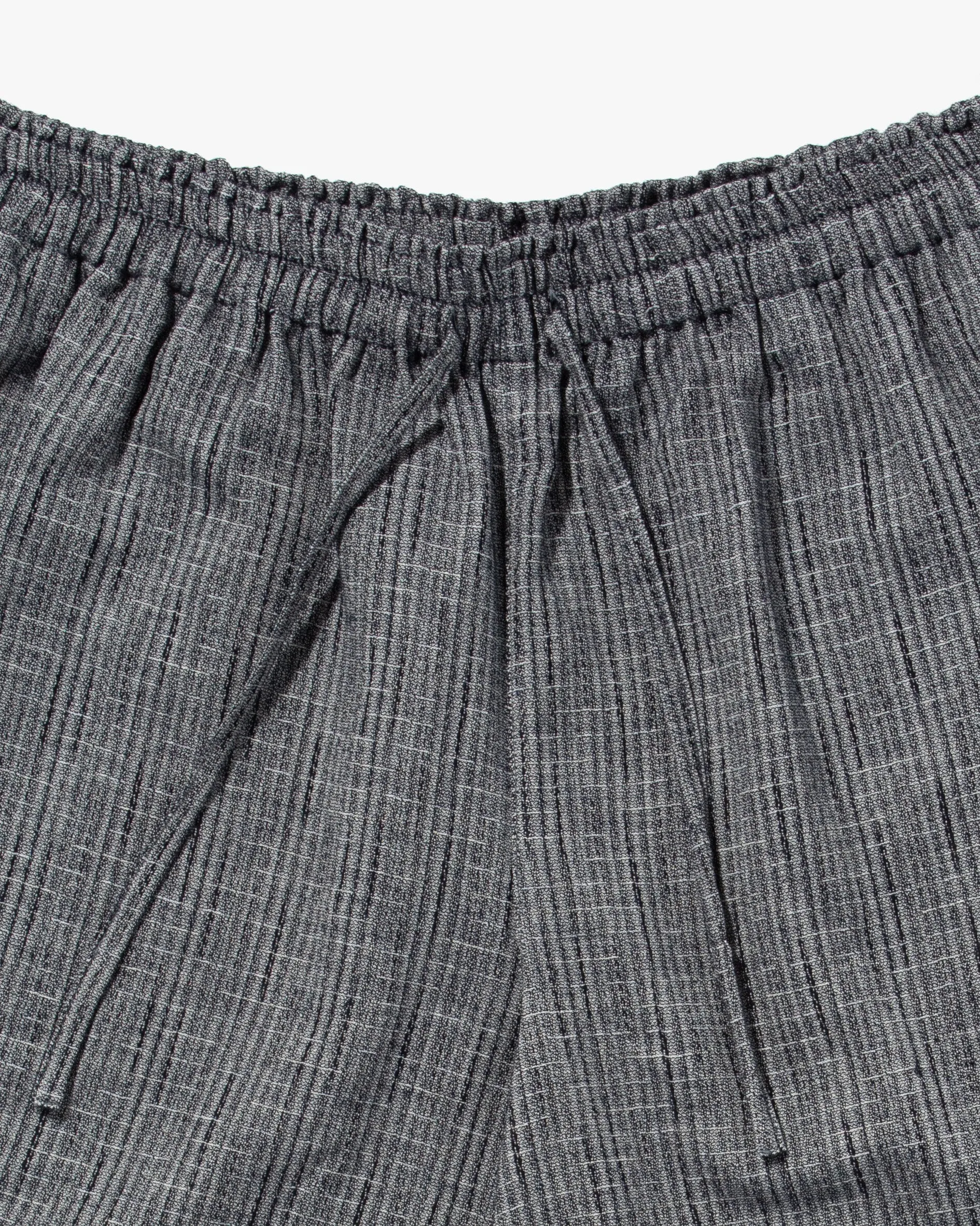Kiriko x TOK, Cropped Drawstring Pants, Grey Nashiji Shima sold by Kiriko product image thumbnail 2