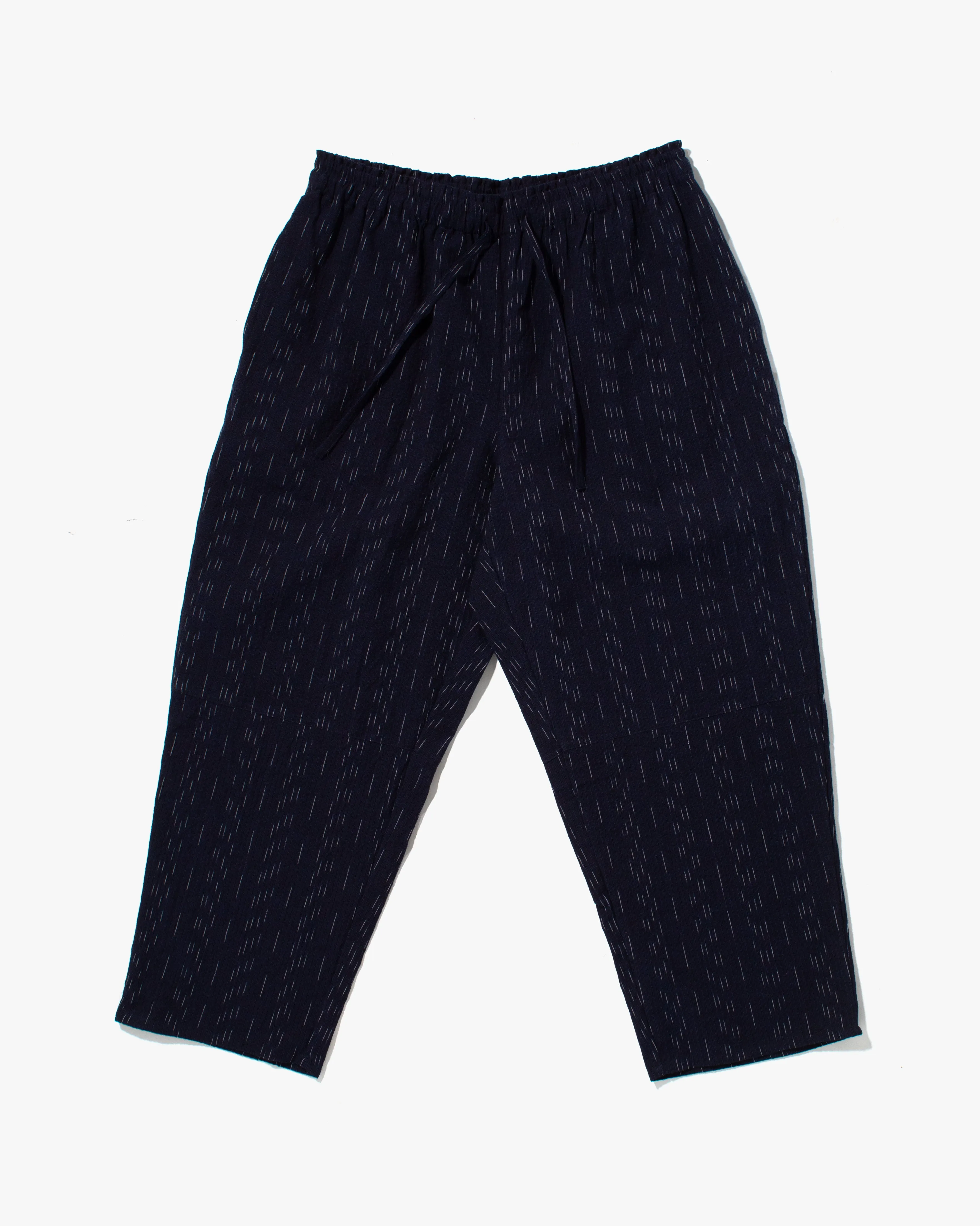 Kiriko x TOK, Cropped Drawstring Pants, Indigo Shijira Shima sold by Kiriko