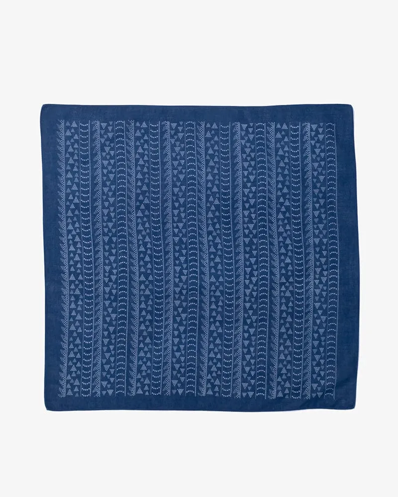 Aizawa Lightweight Indigo Bandana, Multi-pattern Dots sold by Kiriko product image thumbnail 3