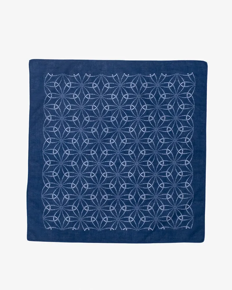 Aizawa Lightweight Indigo Bandana, Shippou Dots sold by Kiriko product image thumbnail 3