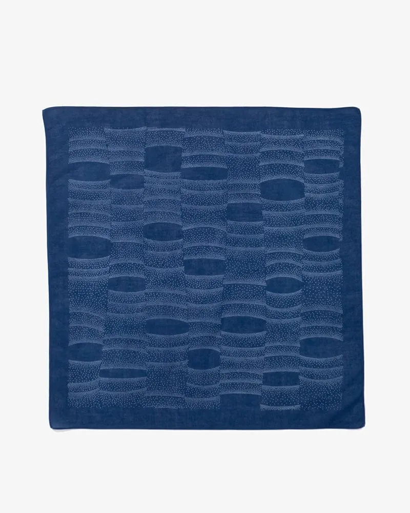 Aizawa Lightweight Indigo Bandana, Tachiwaku Dots sold by Kiriko product image thumbnail 2