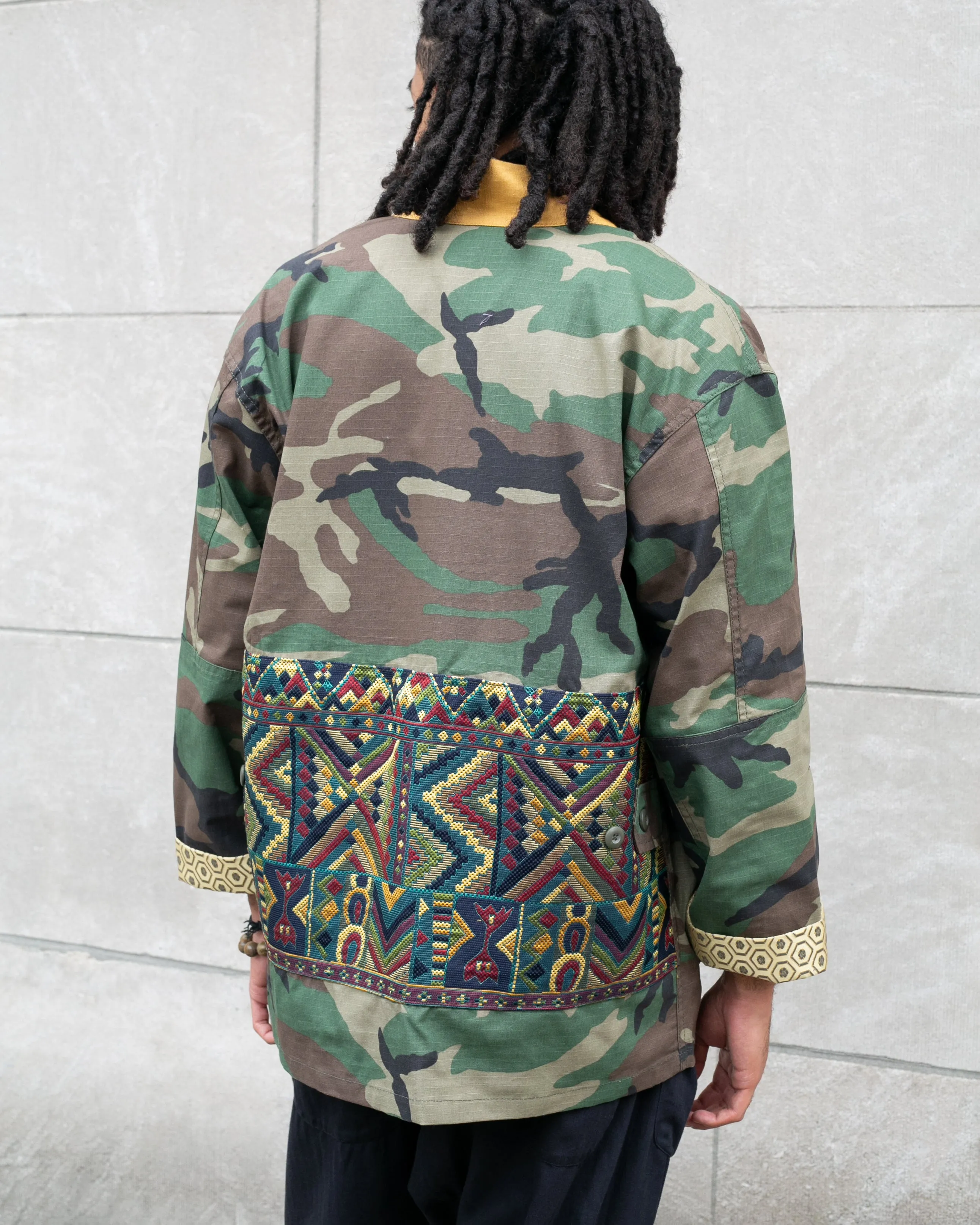 Kiriko Custom Military Jacket, Camo Patched, Geometric Multi Pattern sold by Kiriko product image thumbnail 3