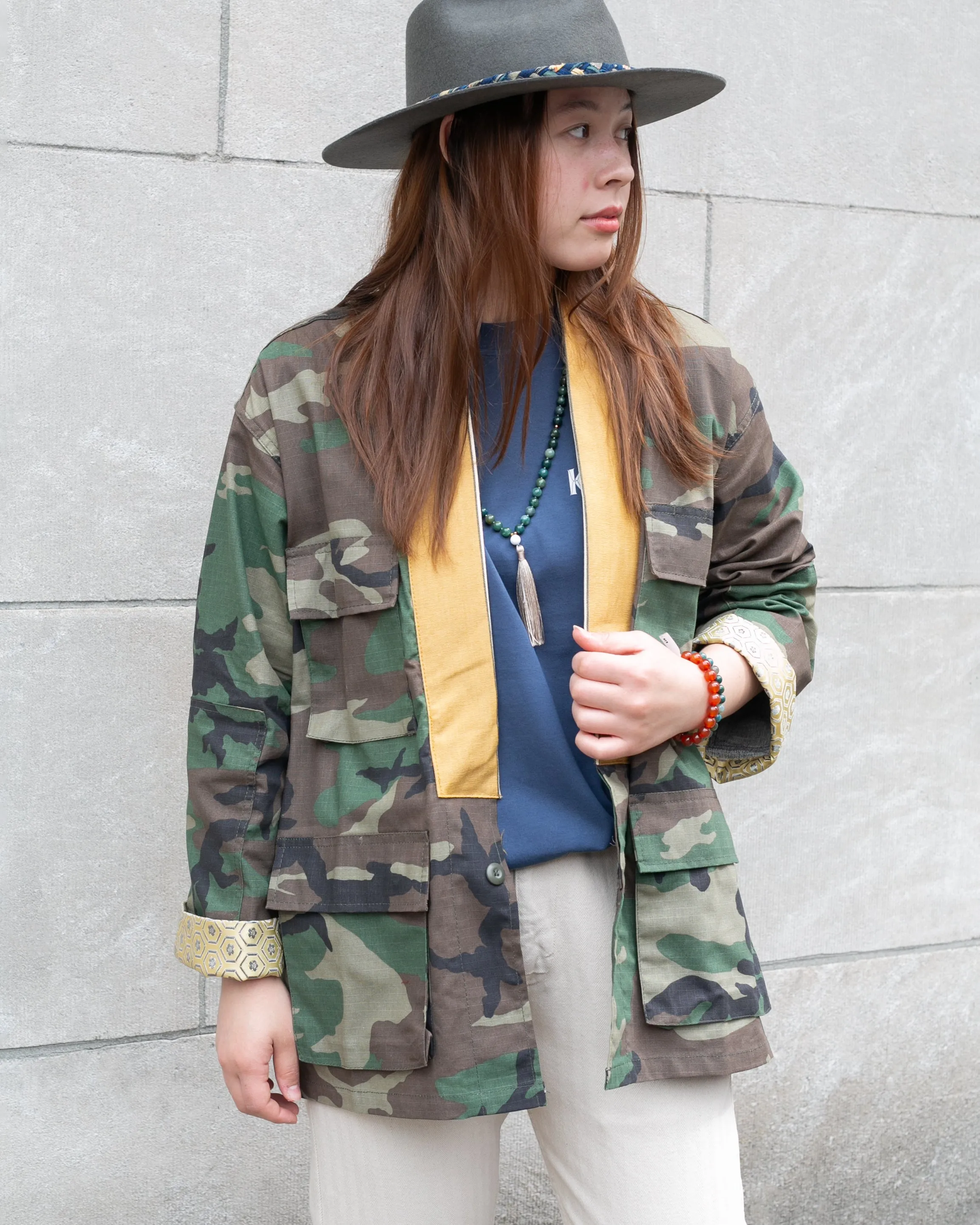 Kiriko Custom Military Jacket, Camo Patched, Geometric Multi Pattern sold by Kiriko product image thumbnail 5