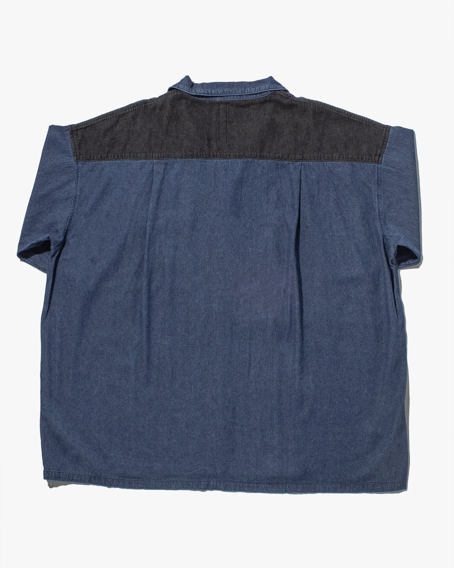 Prospective Flow Button Up Shirt, RIYU - DNMC Blue and Black Kariyushi Wear sold by Kiriko product image thumbnail 3