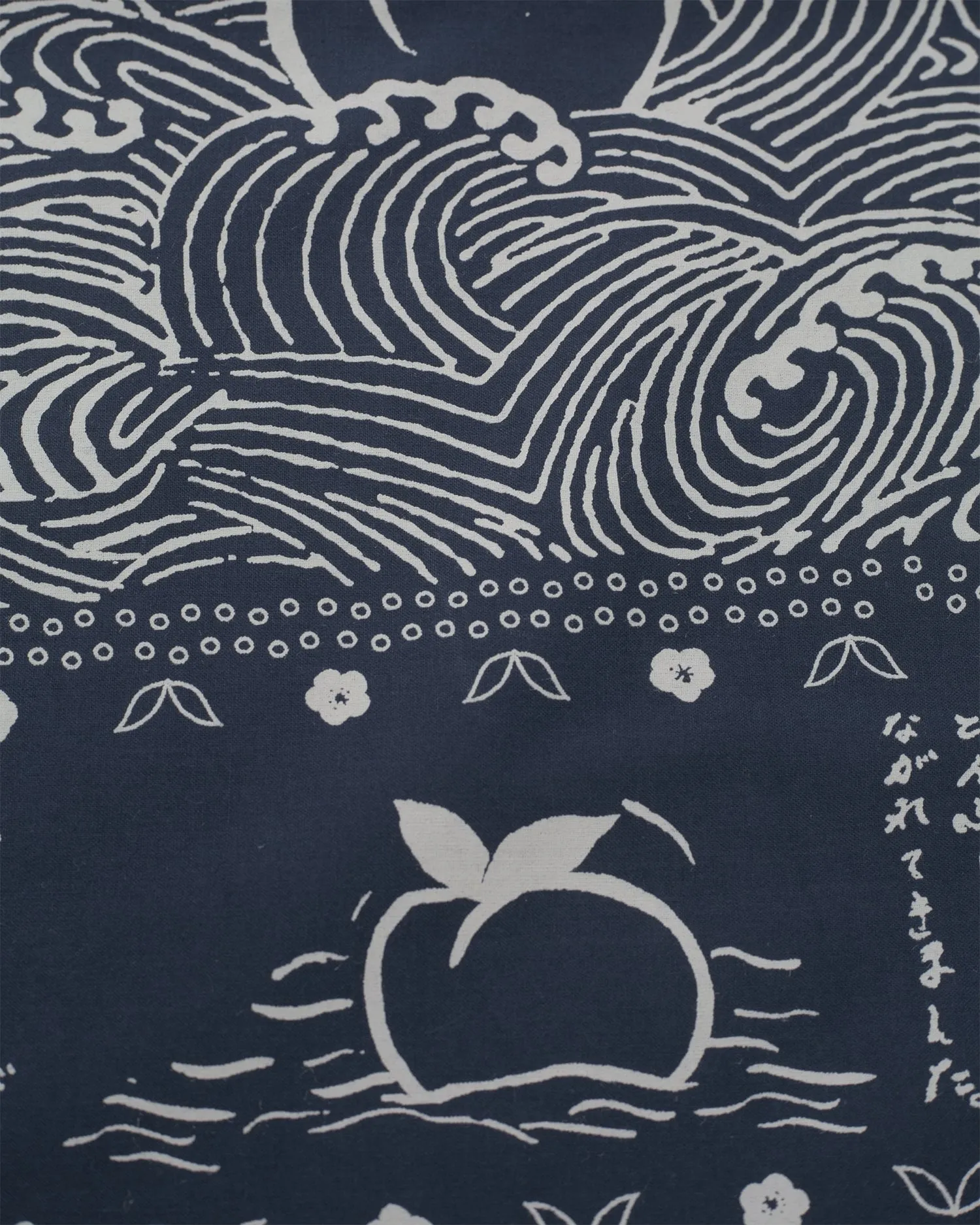 Kiriko Original Screen Printed, Custom-Dyed Bandana, Momotaro - Blue sold by Kiriko product image thumbnail 4