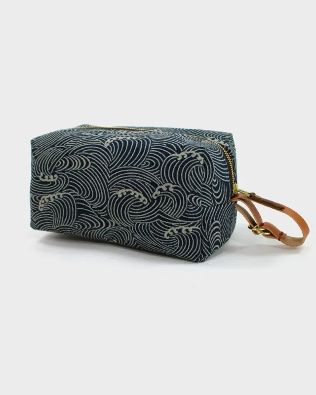 Kiriko Original Dopp Kit, Indigo Nami sold by Kiriko