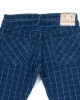 Japanese Repro Twill Cotton Chinos, Indigo with Large Grid, Yamane Brand - 34" sold by Kiriko