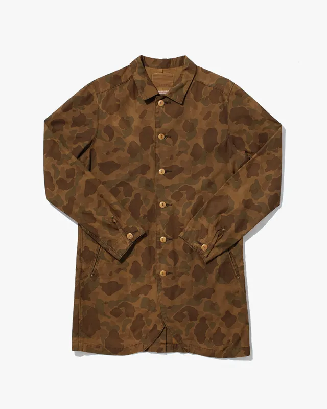 Japanese Repro Chore Coat Coverall, Eternal Brand, Vintage Brown Frog Camouflage - S sold by Kiriko