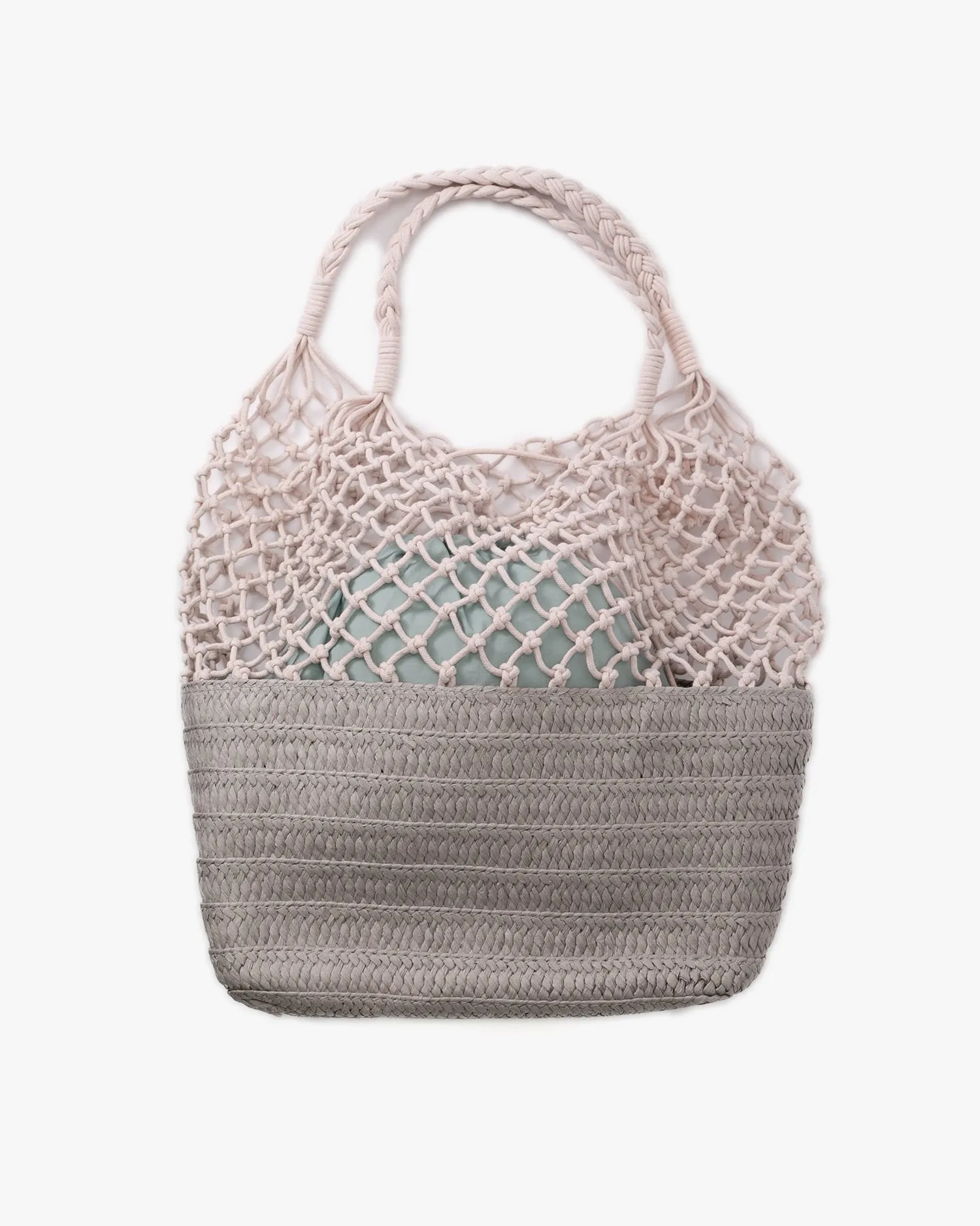 Trellis Tote Bag, Bisque, Gray sold by Kiriko product image thumbnail 4