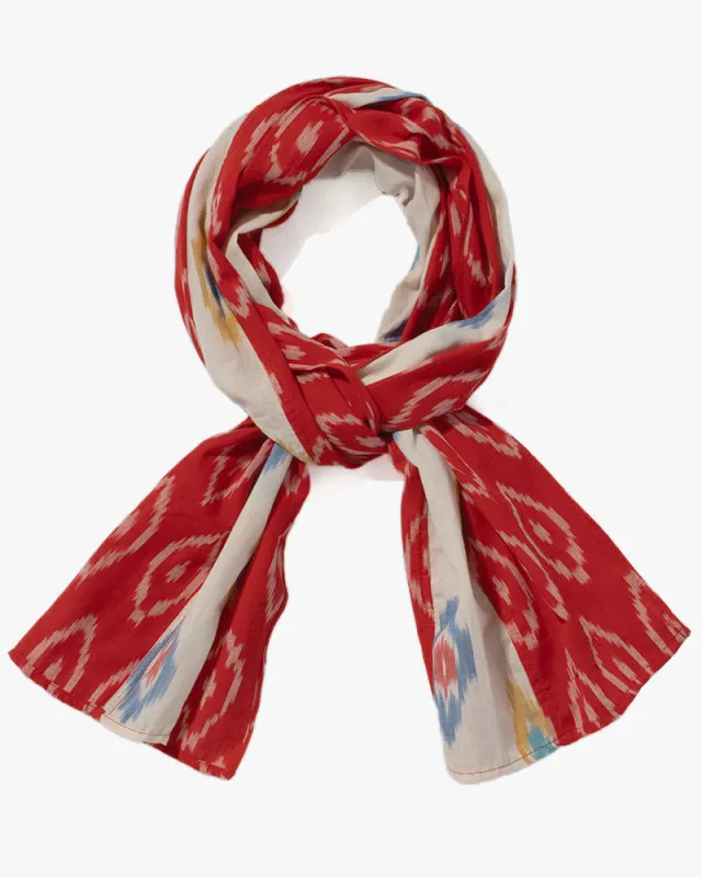 Kiriko Original Scarf, Triple Split, Indian Kasuri, #9 sold by Kiriko