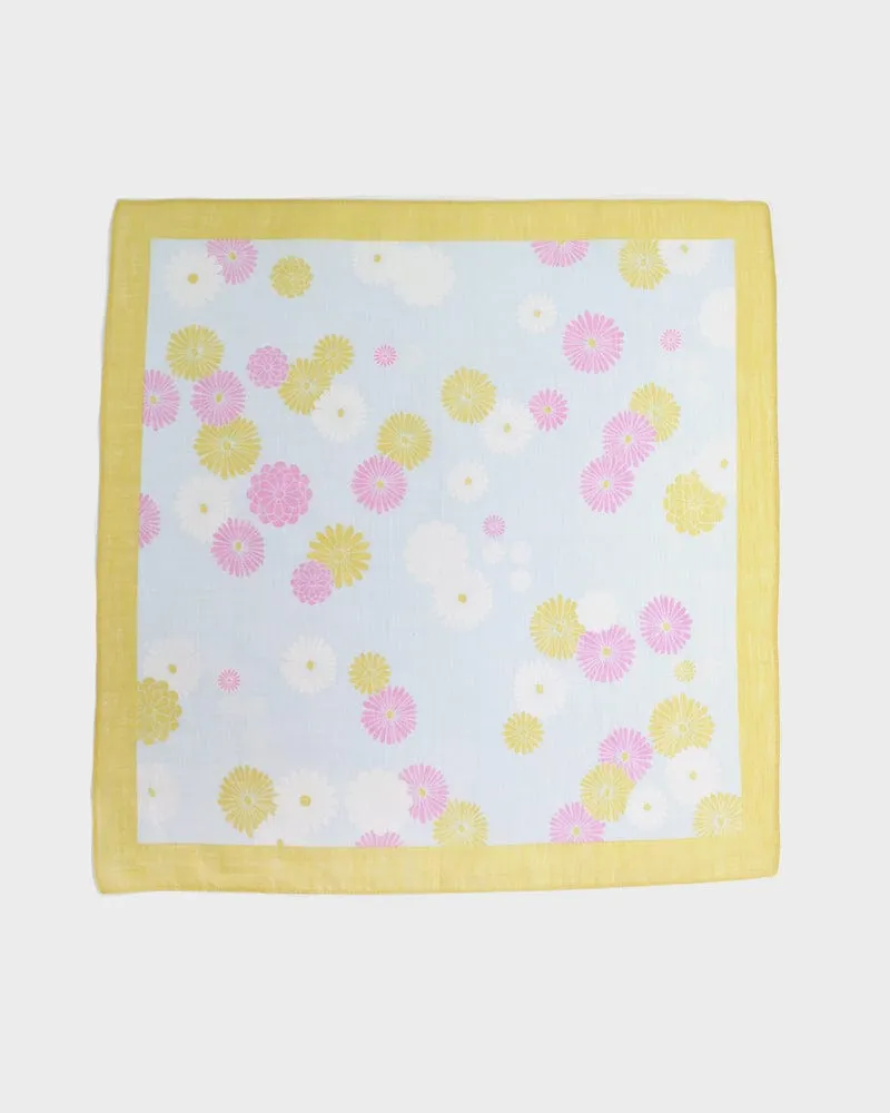 Japanese Handkerchief, Classic, Fushiito, Yellow and Pink Kiku sold by Kiriko product image thumbnail 2
